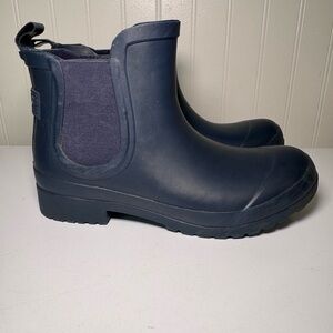 Sperry Top-Sider Women's Salty Waterproof Rubber Rain Boots Navy Blue Size 6M